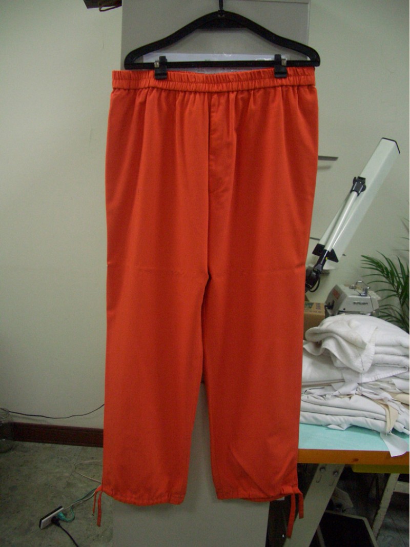 男桔色日式長褲 